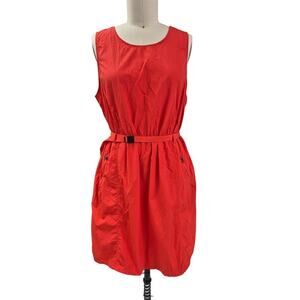 Avia Red/Orange Sport Dress Pockets Adjustable Waist Plus Size 16-18 NWOT